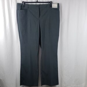 New York & Company Women's 18 Pinstripe Charcoal Bootcut Pants